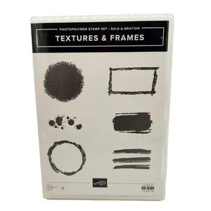 Stampin Up Textures & Frames Cling Stamp Set Unmounted Shapes Backgrounds Cards